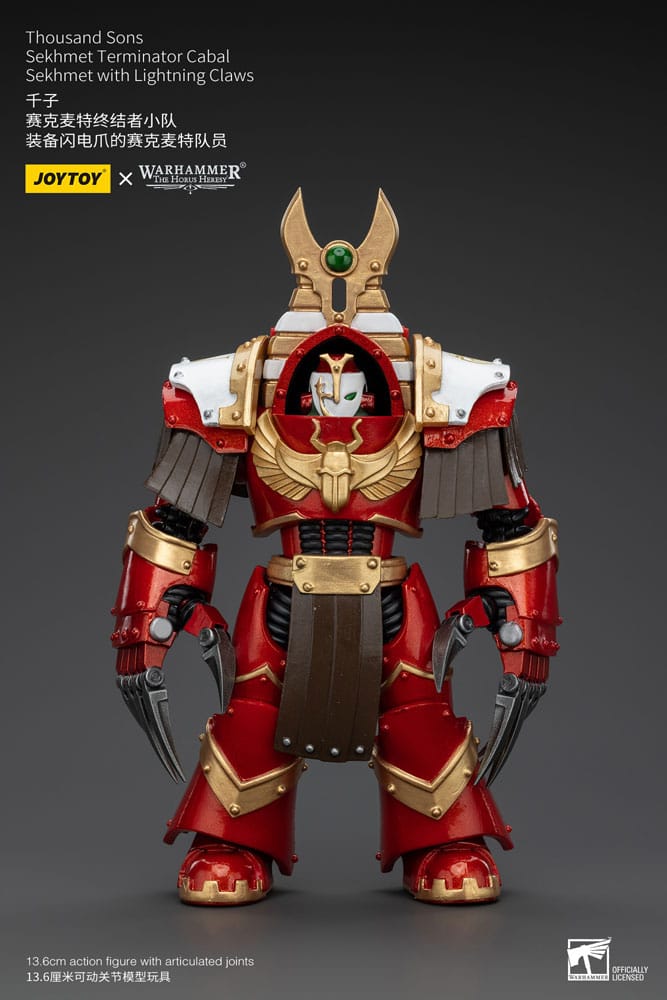 Warhammer The Horus Heresy Action Figure 1/18 Thousand Sons Sekhmet Terminator Cabal Sekhmet with Fulmineclaws 14 cm Joy Toy
