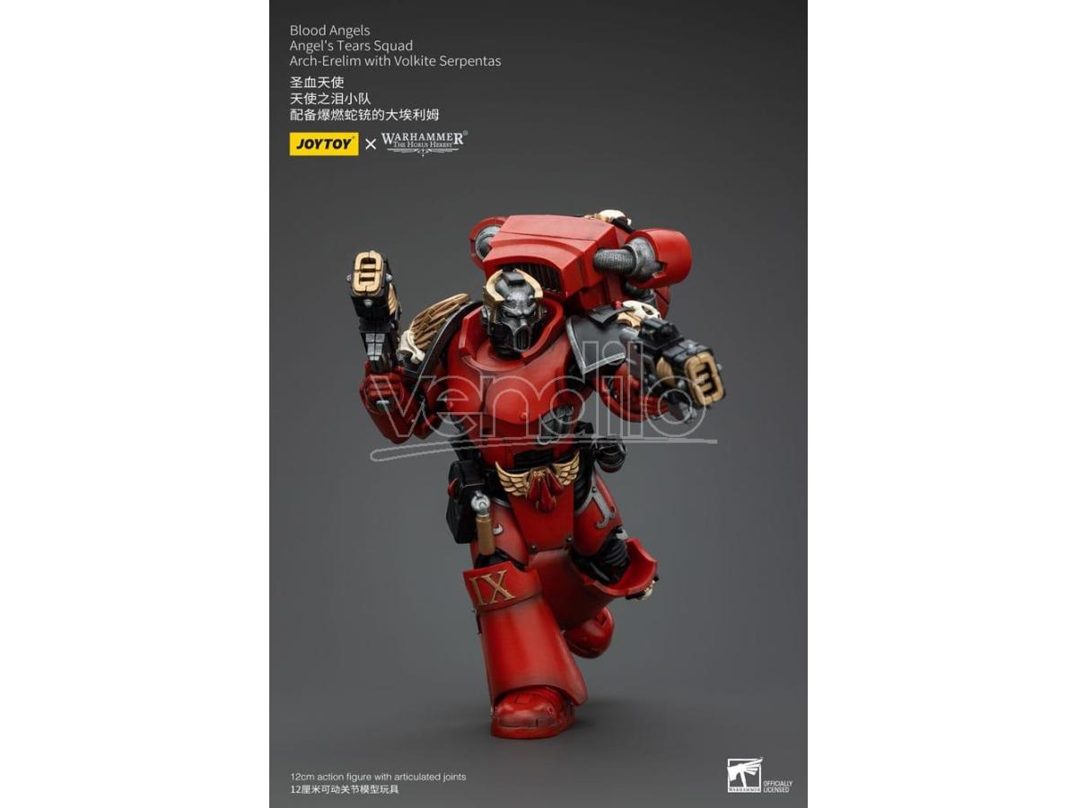Warhammer The Horus Heresy Action Figure 1/18 Blood Angels Angel's Tears Squad Arch-erelim with Volkite Serpentas 12 cm Joy Toy