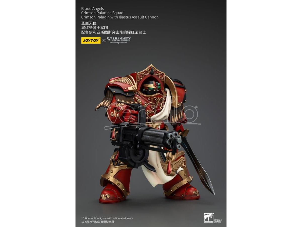Warhammer The Horus Heresy Action Figure 1/18 Blood Angels Crimson Paladins Squad Crimson Paladin with Iliastus Assault Cannon