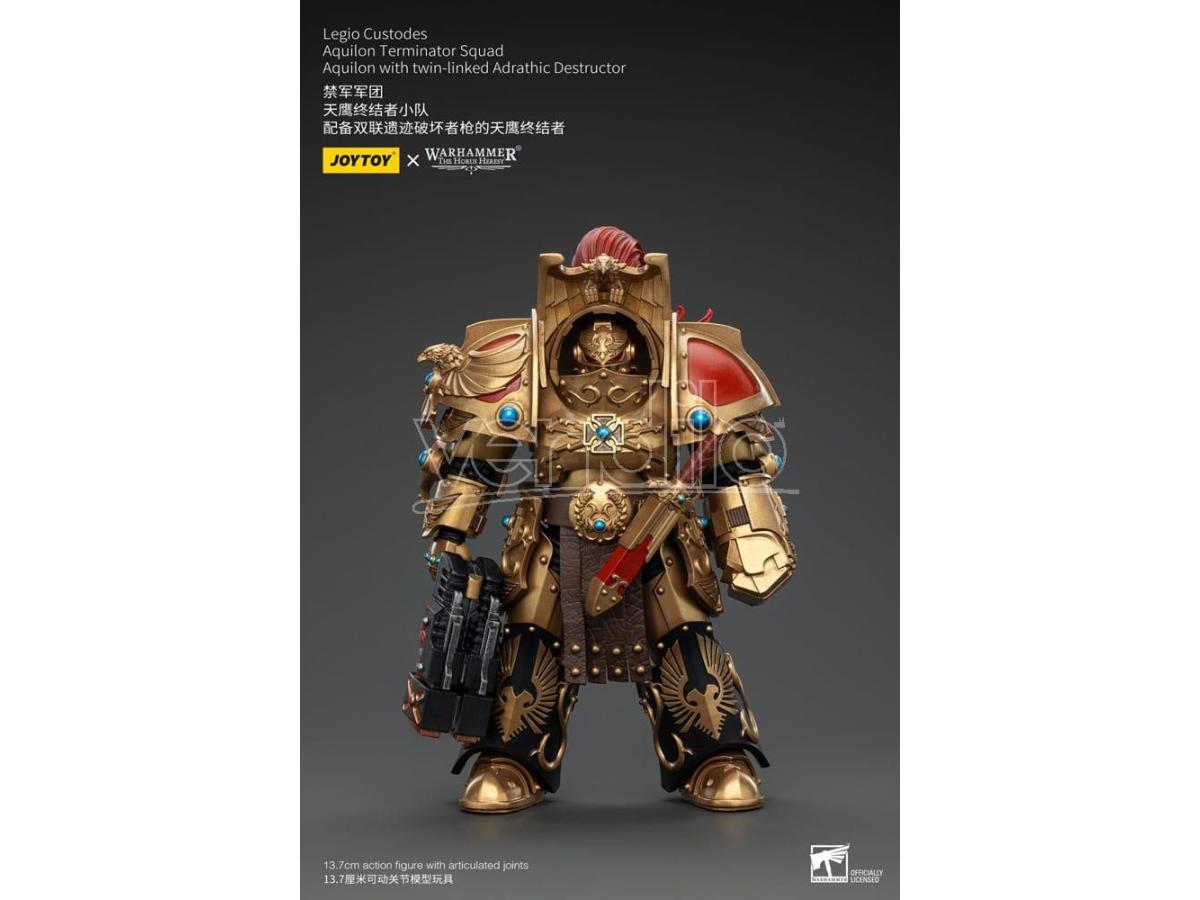 Warhammer The Horus Heresy Action Figure 1/18 Legio Custodes Aquilon Terminator Squad Aquilon With Twin-linked Adrathic