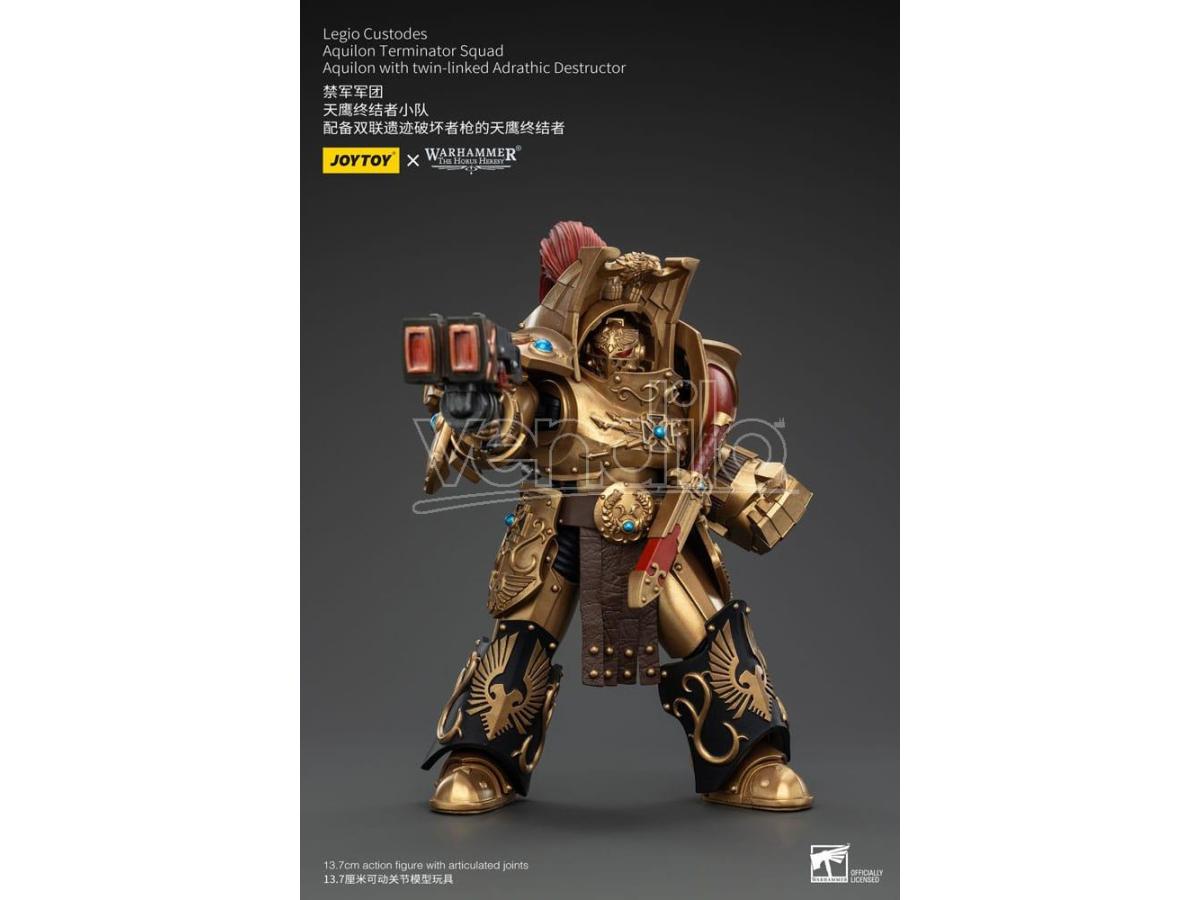Warhammer The Horus Heresy Action Figure 1/18 Legio Custodes Aquilon Terminator Squad Aquilon With Twin-linked Adrathic