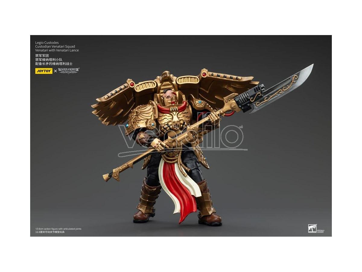 Warhammer The Horus Heresy Action Figure 1/18 Legio Custodes Custodian Venatari Squad Venatari Con Venatari Lances 13 cm Joy Toy