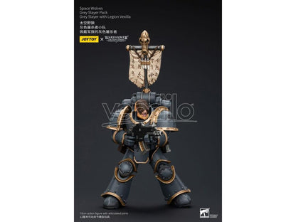 Warhammer The Horus Heresy Action Figure 1/18 Space Wolves Grey Slayer Pack Grey Slayer with Legion Vexilla 12 cm Joy Toy (cn)