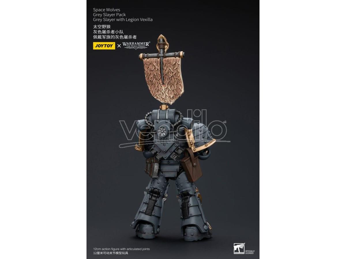 Warhammer The Horus Heresy Action Figure 1/18 Space Wolves Grey Slayer Pack Grey Slayer with Legion Vexilla 12 cm Joy Toy (cn)