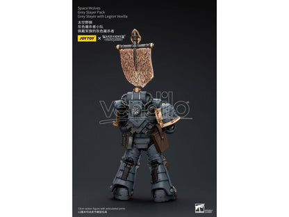 Warhammer The Horus Heresy Action Figure 1/18 Space Wolves Grey Slayer Pack Grey Slayer with Legion Vexilla 12 cm Joy Toy (cn)