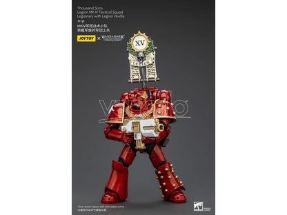 Warhammer The Horus Heresy Action Figure 1/18 Thousand Sons Legion Mk IV Tactical Squad Legionary with Legion Vexilla 12 cm Joy