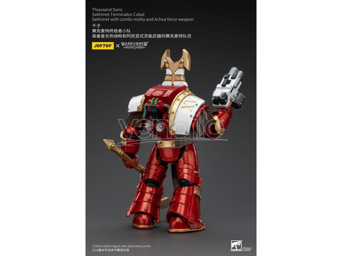 Warhammer The Horus Heresy Action Figure 1/18 Thousand Sons Sekhmet Terminator Cabal Sekhmet with Combi-melta and Achaea Force